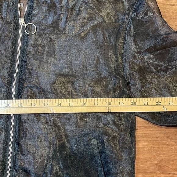 TRUE RELIGION ONE OF A KIND ROSECRANS FESTIVAL SHEER BOMBER JACKET - Picture 6 of 8